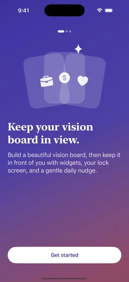 Wishframe onboarding welcome screen
